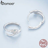 925 Silver Moonstone Double Ear Buckle for Women