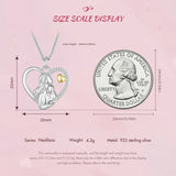 925 Sterling Silver Mother & Child Love Necklace for Women