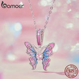 925 Silver Pink Crystal Heart Mother Bead Charm