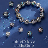 925 Silver Love Birthstone Charm for Bracelet Women Jewelry