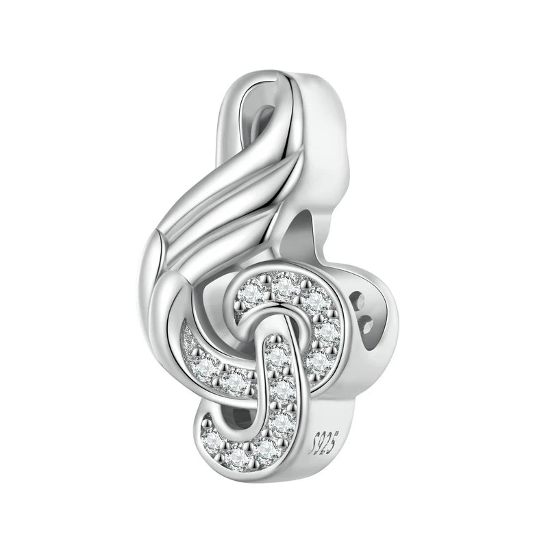 925 Silver Musical Note Pendant Charm for Women Bracelet & Necklace