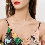 925 Silver Necklace Guardian Star Starry Night Double Necklace Wedding Gift