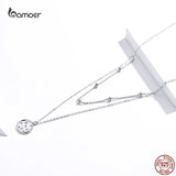 925 Silver Necklace Guardian Star Starry Night Double Necklace Wedding Gift