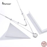 925 Silver Necklace Guardian Star Starry Night Double Necklace Wedding Gift