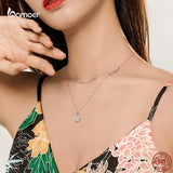 925 Silver Necklace Guardian Star Starry Night Double Necklace Wedding Gift