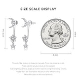 925 Silver Star Dangle Earrings Moon Studs Fine Jewelry