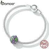 925 Sterling Silver CZ Purple Tulip Charm for Bracelet & Bangle