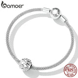 925 Silver Sun & Moon Pendant CZ Bead Jewelry DIY