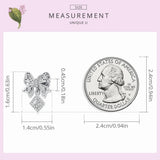 925 Silver CZ Lace Bow Pendant for Bracelet & Bangle