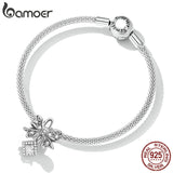 925 Silver CZ Lace Bow Pendant for Bracelet & Bangle