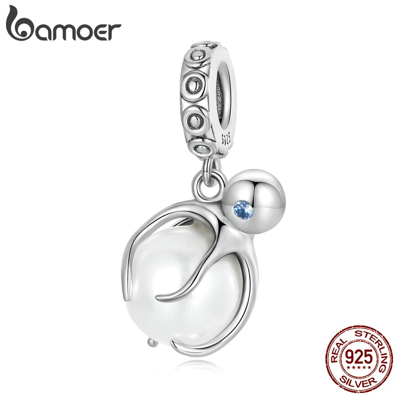 925 Sterling Silver Octopus Shell Pendent for Bracelet & Bangle DIY Making