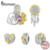 925 Silver Purple Crystal Ear Buckle Fine Rainbow CZ Earrings Jewelry