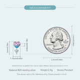 925 Silver Rainbow Lollipop Beads Charm Sweet Candy Pendant