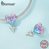925 Silver Rainbow Lollipop Beads Charm Sweet Candy Pendant