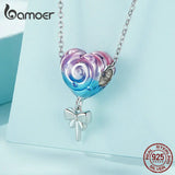 925 Silver Rainbow Lollipop Beads Charm Sweet Candy Pendant