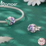 925 Silver Rainbow Spring Garden Charms for DIY Bracelets