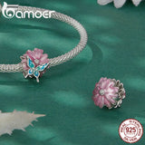 925 Silver Rainbow Spring Garden Charms for DIY Bracelets