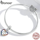 925 Silver Rainbow Zirconium Love Pendant for Bracelet & Bangle Heart Charms
