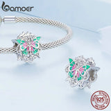 925 Silver Enamel Butterfly Bead Charms for Bracelet Bangle