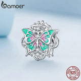 925 Silver Enamel Butterfly Bead Charms for Bracelet Bangle