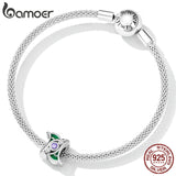 925 Silver Purple Zircon Spacer for Bracelet, Bangle - Girls Bday Gift