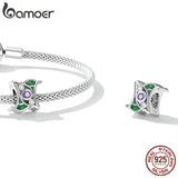 925 Silver Purple Zircon Spacer for Bracelet, Bangle - Girls Bday Gift