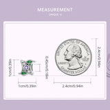 925 Silver Purple Zircon Spacer for Bracelet, Bangle - Girls Bday Gift