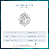 925 Silver Zircon Bead Charms for Bracelet BSC768