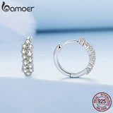 925 Silver Zircon Ear Buckles Women Earrings BSE730