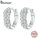 925 Silver Zircon Ear Buckles Women Earrings BSE730