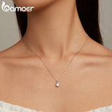 925 Silver Zircon Pendant Necklace for Women Wedding