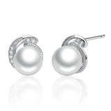 925 Silver Mini Shell Bead Ear Studs Earrings for Women