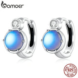925 Silver Sparkling Ear Buckles Brilliant Stone Earrings