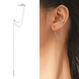 Bamoer 925 Silver Star Ear Cuff Tassel Ear Studs SCE1450