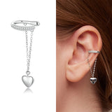 Bamoer 925 Silver Star Ear Cuff Tassel Ear Studs SCE1450