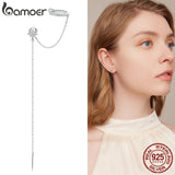 Bamoer 925 Silver Star Ear Cuff Tassel Ear Studs SCE1450