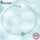 925 Silver Turquoise Bracelet for Women Adjustable Cross Bangle