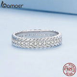 925 Silver Twisted Eternity Band CZ Ring