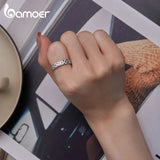 925 Silver Zircon Eternity Band Ring for Women Birthday Gift CZ Jewelry