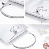 925 Silver Sparkling Pop Sweet College Style Bracelet Women