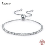 925 Silver Sparkling Pop Sweet College Style Bracelet Women