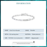 925 Silver Zircon Tennis Bracelet for Women BSB101