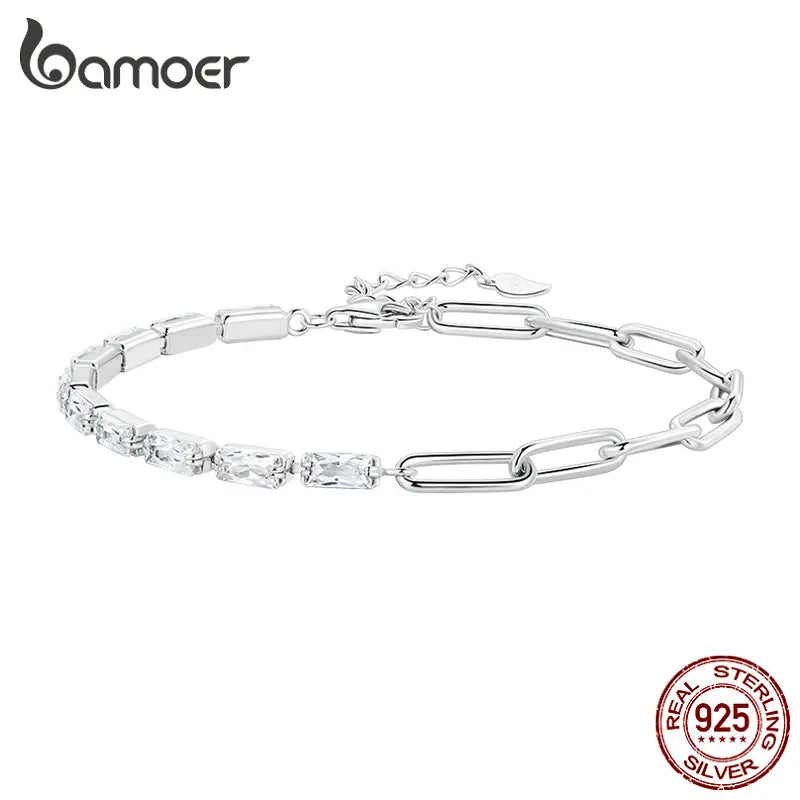925 Silver Zircon Tennis Bracelet for Women BSB101