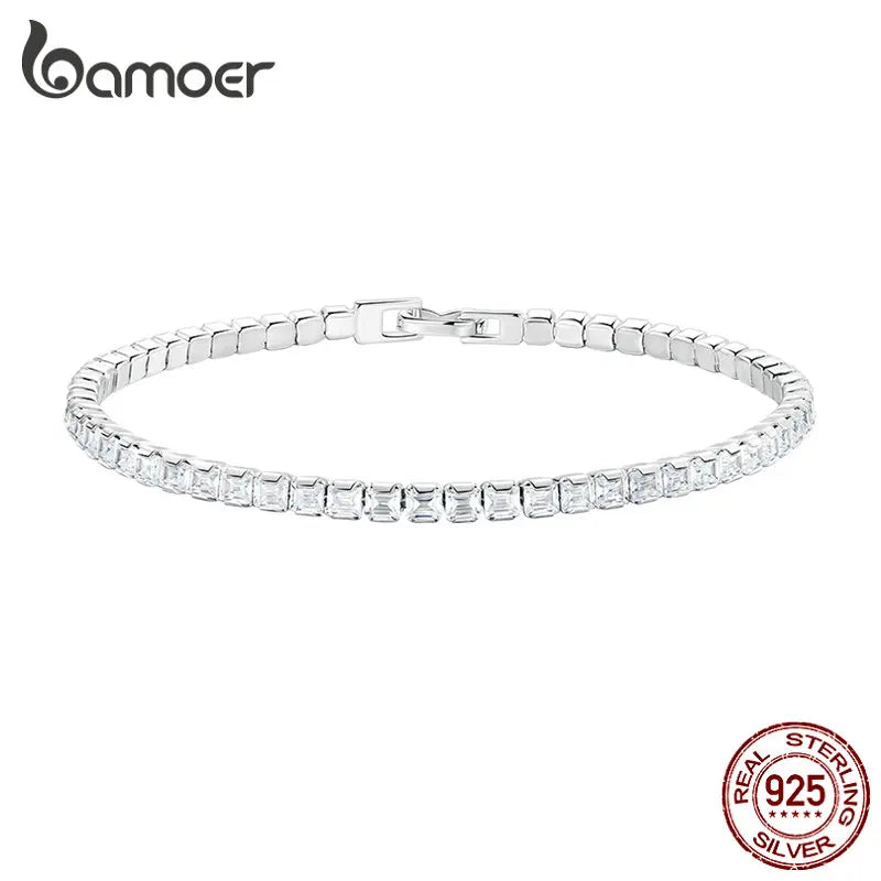 925 Silver Zircon Tennis Bracelet for Women BSB099