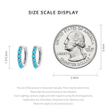 Bamoer 925 Silver Turquoise Ear Buckles for Women