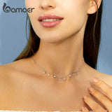 925 Silver Stackable Stars Choker Necklace BSN116