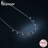 925 Silver Stackable Stars Choker Necklace BSN116