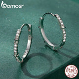 925 Silver Star Zircon Ear Clips Women Fine Jewelry Ear Buckles BSE678