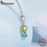 925 Silver Sunflower Charm Bead Pendant for Bracelet Jewelry