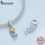925 Silver Sunflower Charm Bead Pendant for Bracelet Jewelry